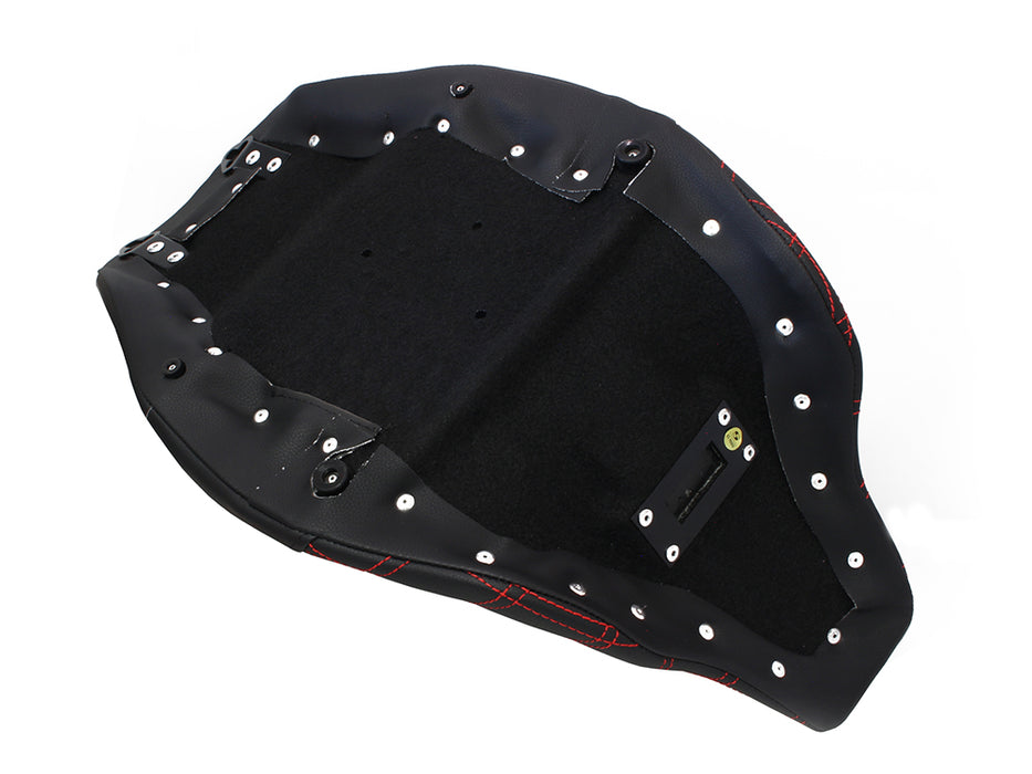 Renegade LS Solo Seat with Red Double Diamond Lattice Stitch. Fits Most Touring 2008-2024