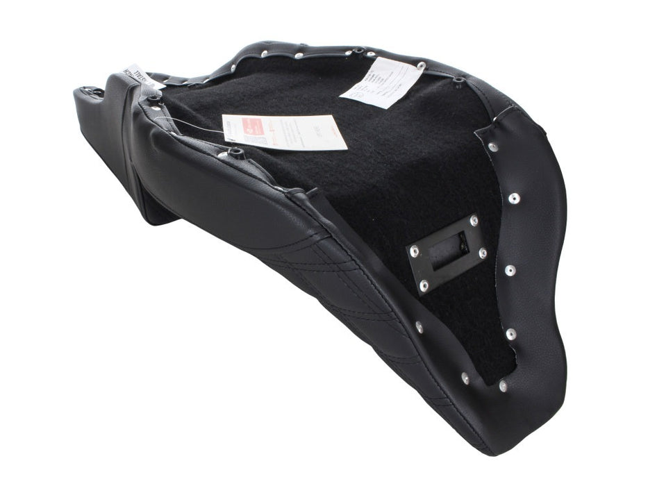 SADDLEMEN Step-Up LS Dual Seat With Black Double Diamond Lattice Stitch. Fits Most Touring 2008-2024