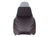 Step-Up LS Dual Seat with Red Double Diamond Lattice Stitch. Fits Most Touring 2008-2024