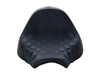 Renegade LS Solo Seat with Blue Double Diamond Lattice Stitch. Fits Fat Boy 2018up & Breakout 2023up