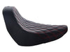 Renegade LS Solo Seat with Red Double Diamond Lattice Stitch. Fits Fat Boy 2018up & Breakout 2023up
