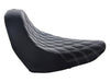 Renegade LS Solo Seat with Silver Double Diamond Lattice Stitch. Fits Fat Boy 2018up & Breakout 2023up
