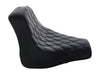 Renegade LS Solo Seat with Black Double Diamond Lattice Stitch. Fits Fat Bob 2018-2024