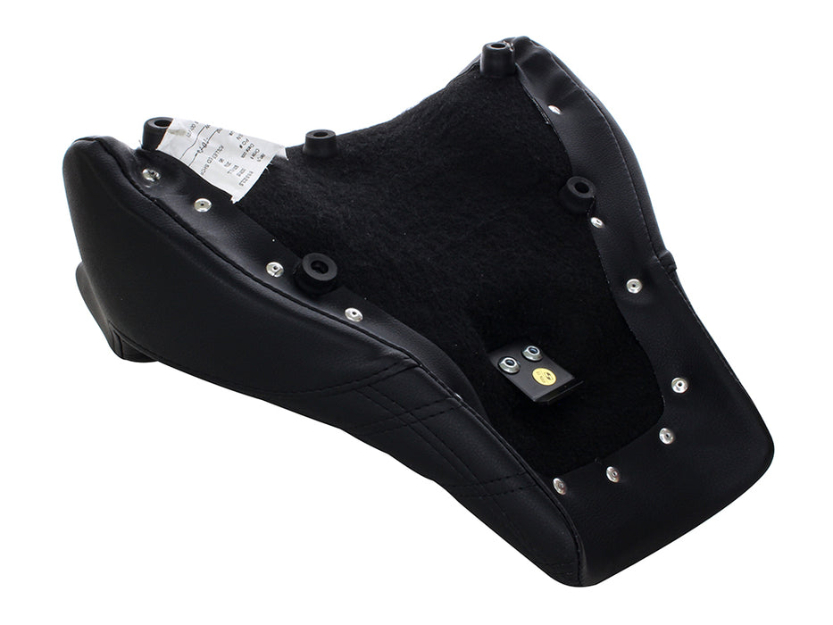 Renegade LS Solo Seat with Black Double Diamond Lattice Stitch. Fits Fat Bob 2018-2024