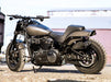 Step-Up LS Dual Seat with White Double Diamond Lattice Stitch. Fits Fat Bob 2018-2024