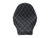 Renegade LS Solo Seat with White Double Diamond Lattice Stitch. Fits Sport Glide & Low Rider 2018up, Low Rider S 2020up & Low Rider ST 2022up.