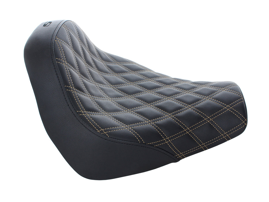 Renegade LS Solo Seat with Gold Double Diamond Lattice Stitch. Fits Breakout 2018-2022