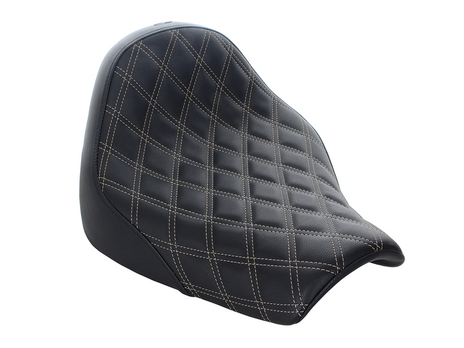 Saddlemen - Renegade LS Solo Seat with White Double Diamond Lattice Stitch. Fits Breakout 2018-2022