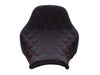 Renegade LS Solo Seat with Red Double Diamond Lattice Stitch. Fits Softail Deluxe 2018-2020 & Heritage Classic 2018up