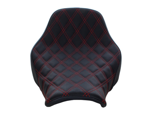 Renegade LS Solo Seat with Red Double Diamond Lattice Stitch. Fits Softail Deluxe 2018-2020 & Heritage Classic 2018up