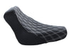 Renegade LS Solo Seat with White Double Diamond Lattice Stitch. Fits Softail Deluxe 2018-2020 & Heritage Classic 2018up