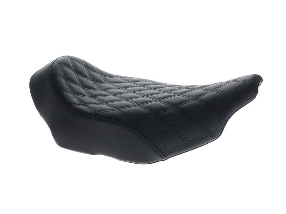 Renegade LS Solo Seat with Black Double Diamond Lattice Stitch. Fits CVO Touring 2023up, Street Glide & Road Glide 2024up, Touring 2025up