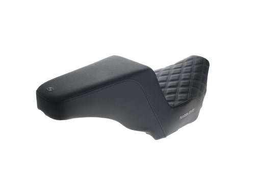 Step-Up LS Dual Seat with Grey Double Diamond Lattice Stitch. Fits CVO Touring 2023up, Street Glide & Road Glide 2024up, Touring 2025up
