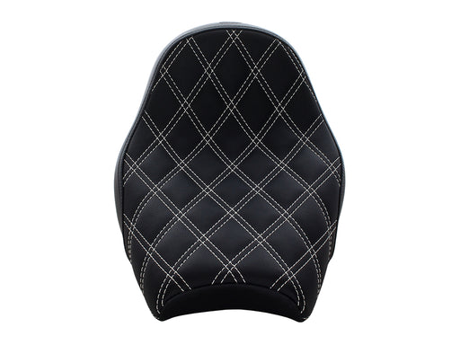 Renegade LS Solo Seat with White Double Diamond Lattice Stitch. Fits Scout Bobber 2018-2024