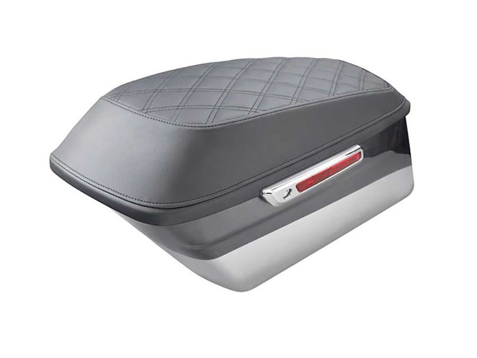 Lattice Stitch Saddlebag Lid Covers. Fits Most Touring 2008-2024
