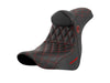 Pro Series San Diego Customs Performance Gripper Dual Seat with Backrest & Red Stitch. Fits Softail Street Bob 2018up & Standard 2020up