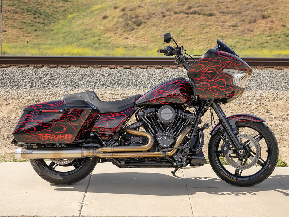 SADDLEMEN Thrashin X Saddlemen Step-Up Tuck & Roll Dual Seat. Fits CVO Touring 2023up, Street Glide & Road Glide 2024up, Touring 2025up