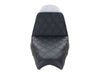 Step-Up LS Dual Seat with Black Double Diamond Lattice Stitch. Fits Yamaha Bolt 2013up.