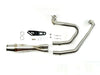 Shorty 2-into-1 Exhaust with Welded End Cap - Stainless Steel. Fits Indian Scout 2015-2024