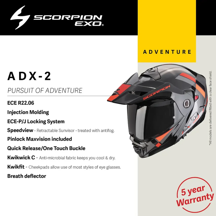 SCORPION EXO ADX-2 MATTE BLACK / PEARL