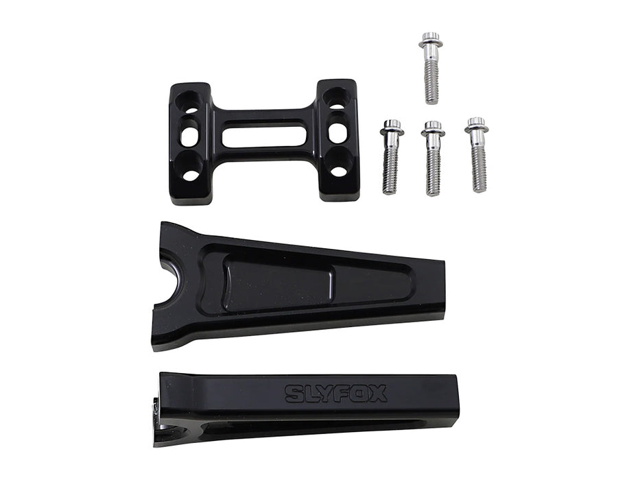 6in. Straight Risers - Black. Fits 1in. Handlebar