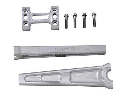10in. Straight Risers - Raw Aluminium. Fits 1in. Handlebar