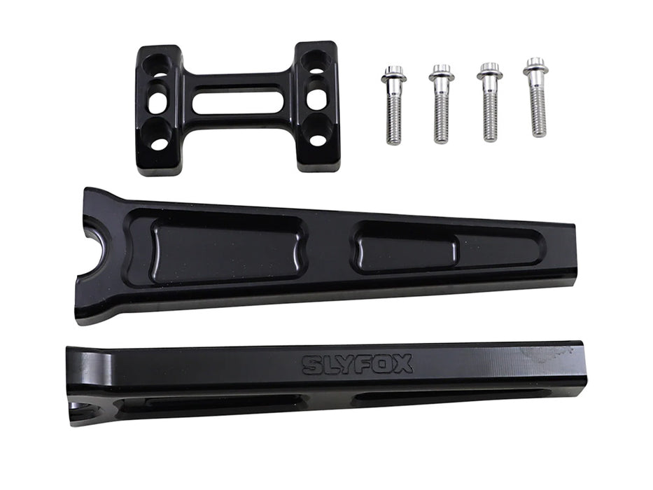 10in. Straight Risers - Black. Fits 1in. Handlebar