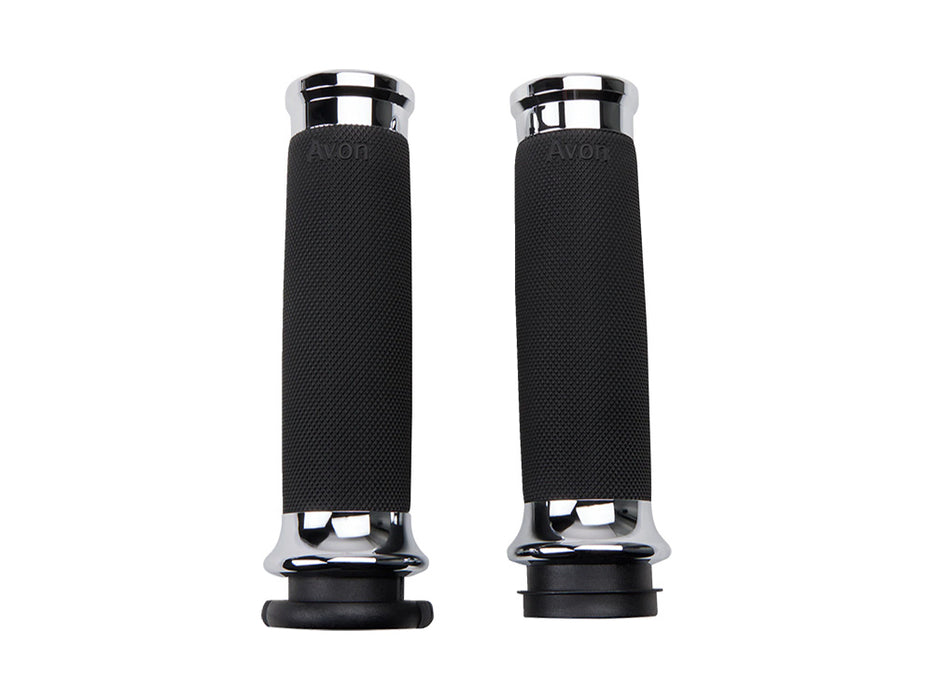 Handgrips - Chrome. Fits Big Twin 2008-2024 with Throttle-by-Wire