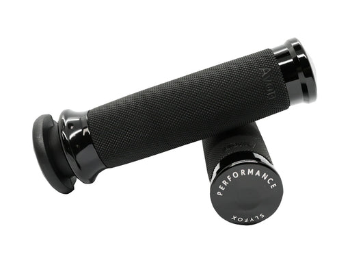 Handgrips - Black. Fits H-D with Throttle Cable
