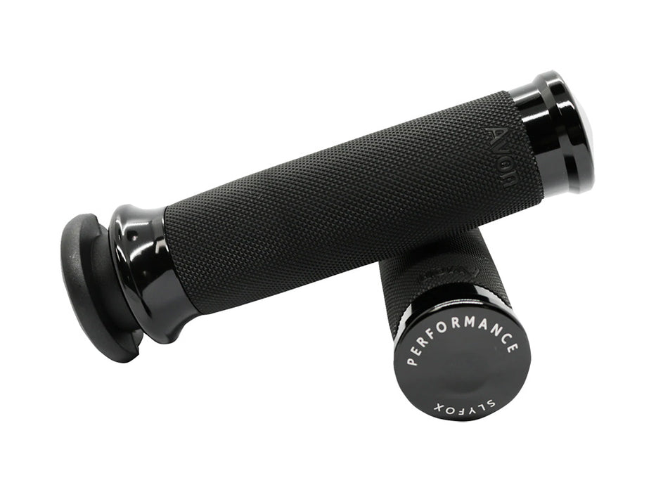 Handgrips - Black. Fits H-D with Throttle Cable
