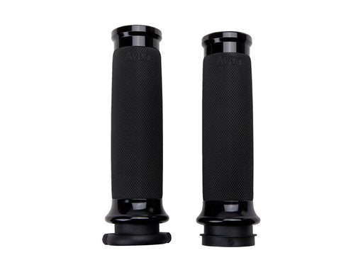 Handgrips - Black. Fits Big Twin 2008-2024 with Throttle-by-Wire