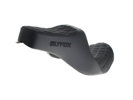 Highnoon Dual Seat with Black Double Diamond Stitch. Fits CVO Touring 2023up, Street Glide & Road Glide 2024up, Touring 2025up