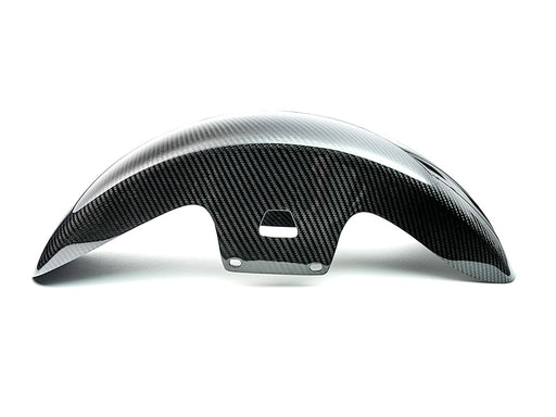 Mid Length Carbon Front Fender - Gloss Finish. Fits Most Touring 2014-2024 with 19in. Front Wheel
