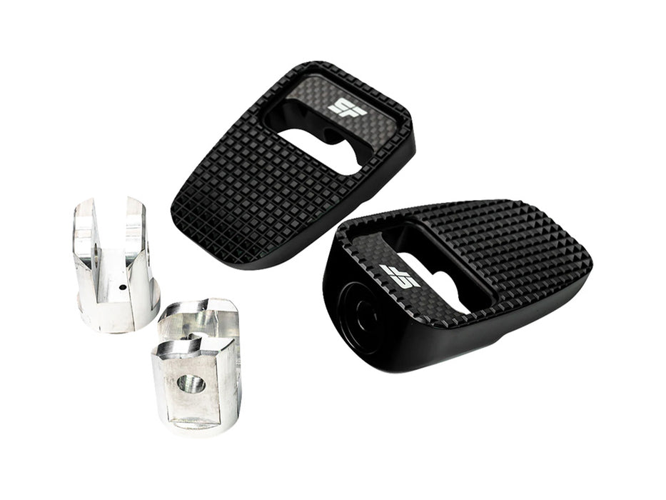 Fatty Footpegs - Black. Fits Softail 2018up Front Rider