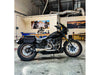 2-into-1 Cutback Exhaust - Stainless Steel with Black End Cap. Fits Softail 2018up Non-240 Rear Tyre Models.