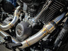 2-into-1 Elsinore Mid Length Exhaust With ProFlo Headers - Stainless Steel. Fits Softail 2018up Non-240 Rear Tyre Models