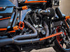 2-into-1 Elsinore Mid Length Exhaust With ProFlo Headers - Black Onyx. Fits Touring 2017up