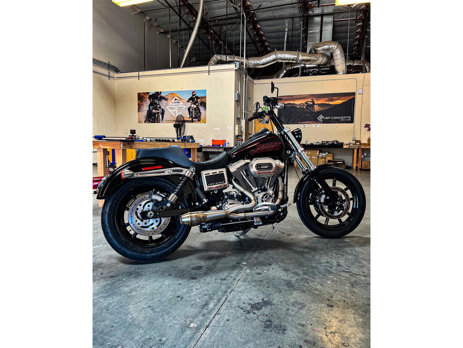 SP Concepts - 2-into-1 LaneSplitter Exhaust – Stainless Steel. Fits Dyna 2006-2017