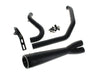 2-into-1 Cutback Exhaust - Black with Black End Cap. Fits Dyna 2006-2017