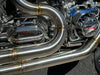 2-into-1 Full Length Exhaust - Stainless Steel. Fits Touring 1995-2016