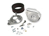 Notched Teardrop Air Cleaner Kit - Chrome. Fits Big Twin 1966-1984 with Super E or G Carburettor.