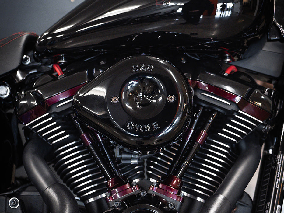 Mini Teardrop Air Cleaner Kit - Black. Fits Touring 2017-2024 & Softail 2018-2024