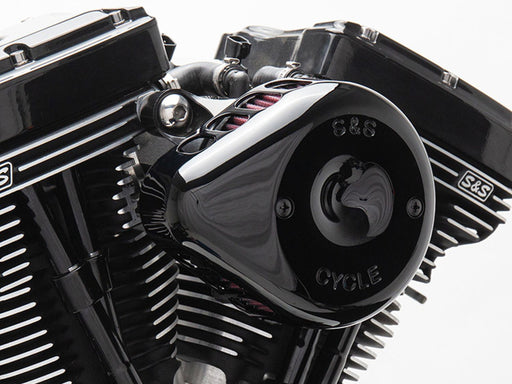 Mini Teardrop Air Cleaner Kit - Black. Fits Big Twins 1993-2017 with CV Carb or Cable Operated Delphi EFI.