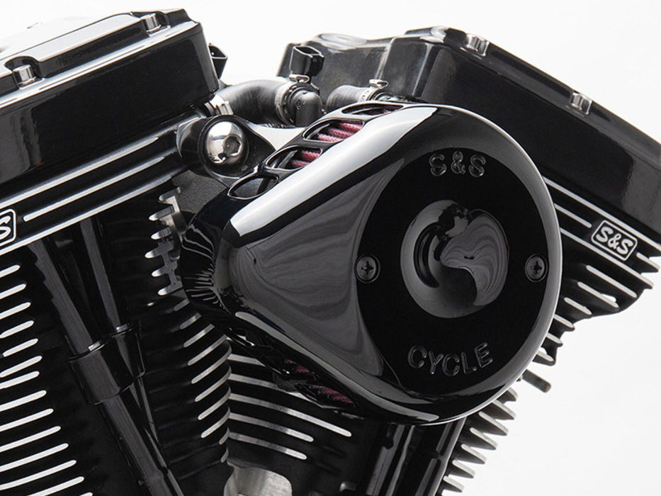 Mini Teardrop Air Cleaner Kit - Black. Fits Big Twins 1993-2017 with CV Carb or Cable Operated Delphi EFI.