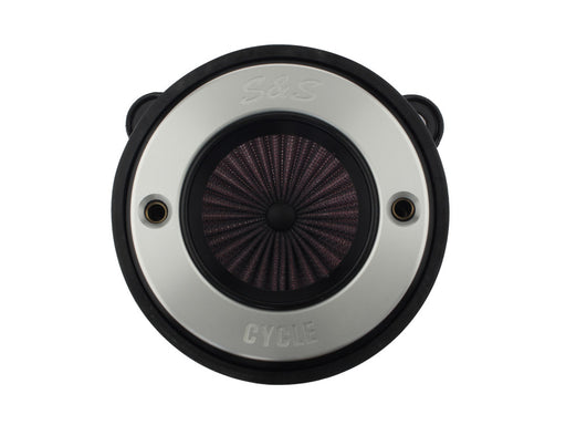 Air Stinger Stealth Air Cleaner Kit - Brushed S&S Ring. Fits Big Twins 1993-2017 with CV Carb or Cable Operated Delphi EFI.