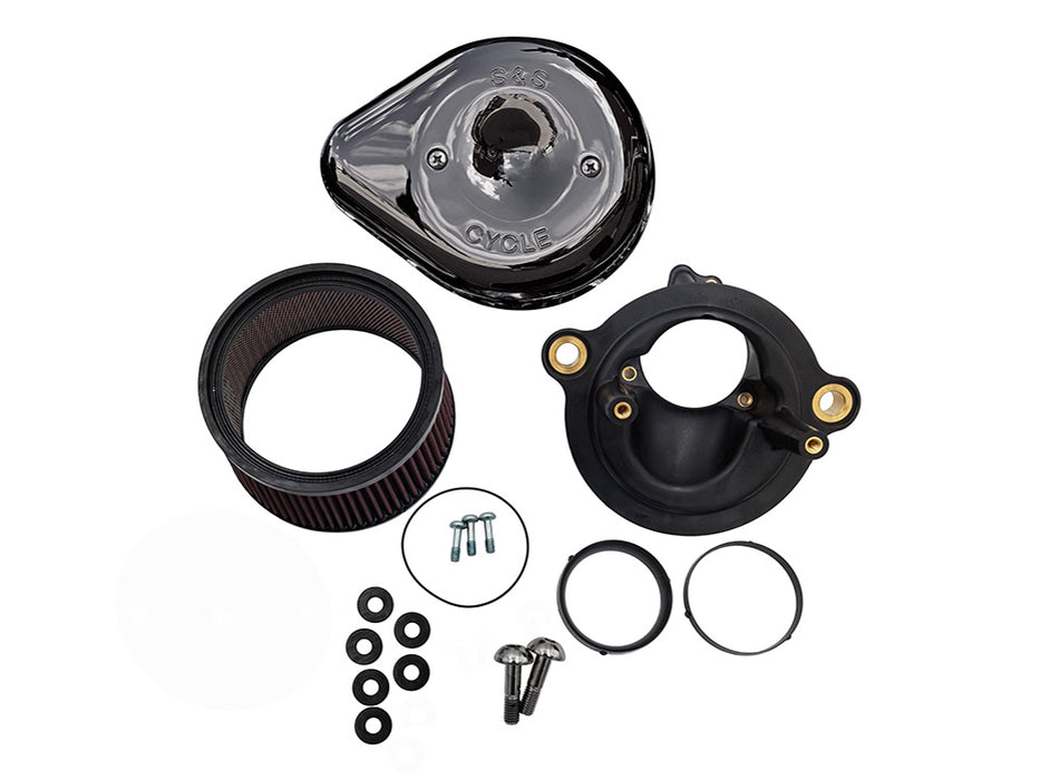 +1 Inch Mini Teardrop Air Cleaner Kit - Lava. Fits CVO Touring 2023up, Street Glide & Road Glide 2024up, Touring 2025up & Softail 2025up with Stock 58mm, SE 64mm or SE 68mm Throttle Body