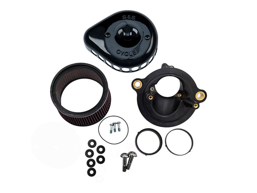 +1 Inch Mini Teardrop Air Cleaner Kit - Gloss Black. Fits CVO Touring 2023up, Street Glide & Road Glide 2024up, Touring 2025up & Softail 2025up with Stock 58mm, SE 64mm or SE 68mm Throttle Body