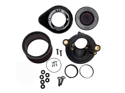 +1 Inch Air Stinger Stealth Air Cleaner Kit - Black Teardrop. Fits CVO Touring 2023up, Street Glide & Road Glide 2024up, Touring 2025up & Softail 2025up with Stock 58mm, SE 64mm or SE 68mm Throttle Body