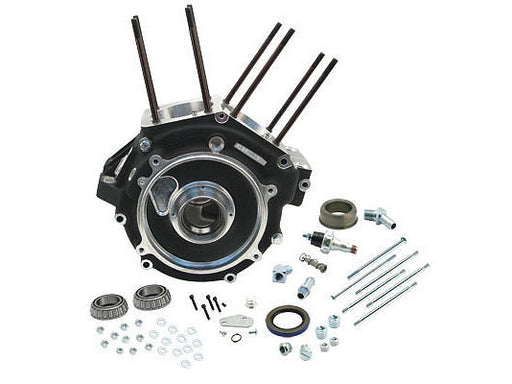Crankcase Assembly with 3-1/2in. Bore - Black. Fits Big Twin 1984-1991.