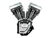124ci Twin Cam Engine - Black with Chrome Covers. Fits Dyna 2006-2017 & Touring 2007-2016